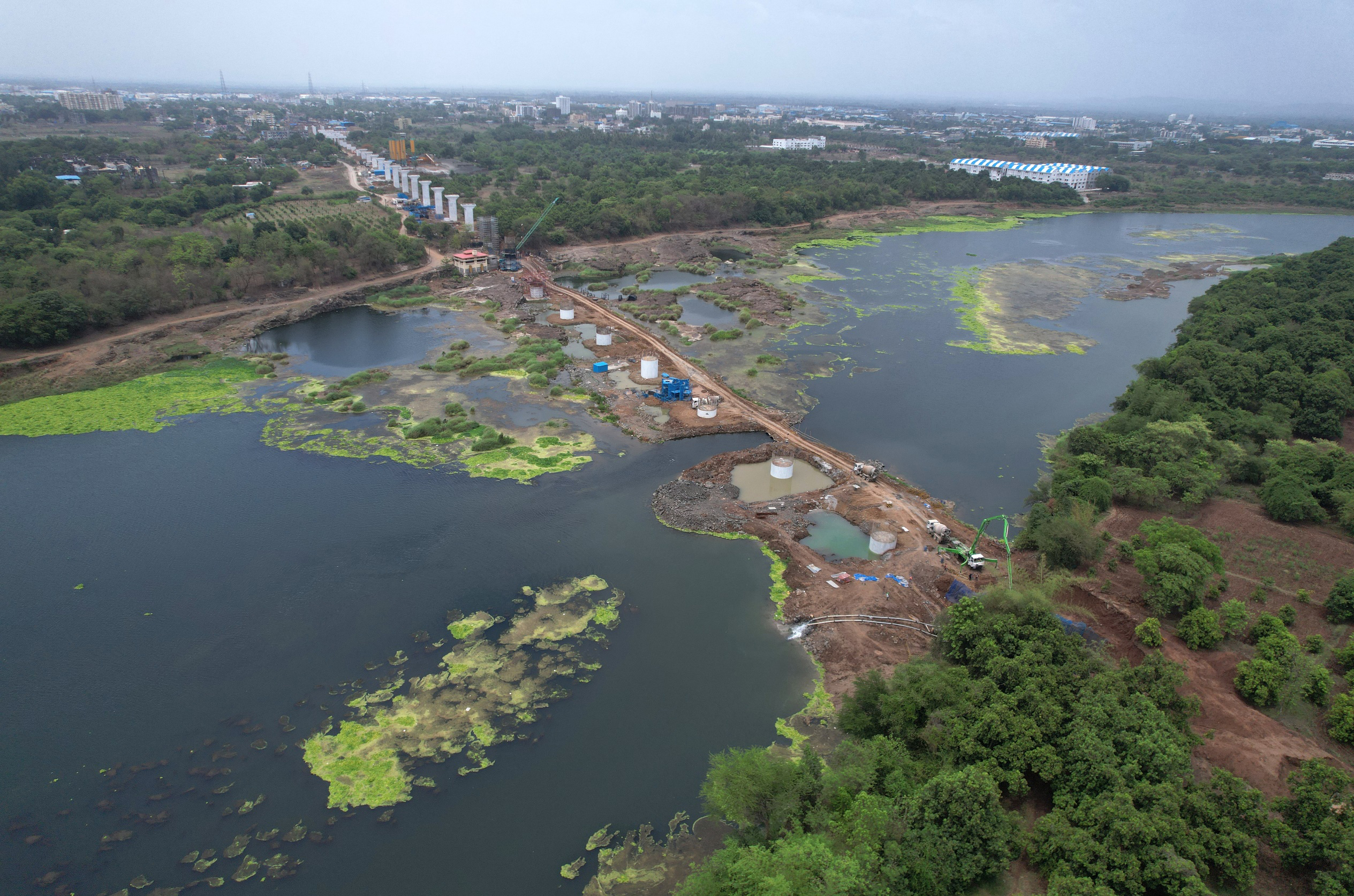 Work in Progress at Anand Bullet Train Station, Kheda District, August 2023